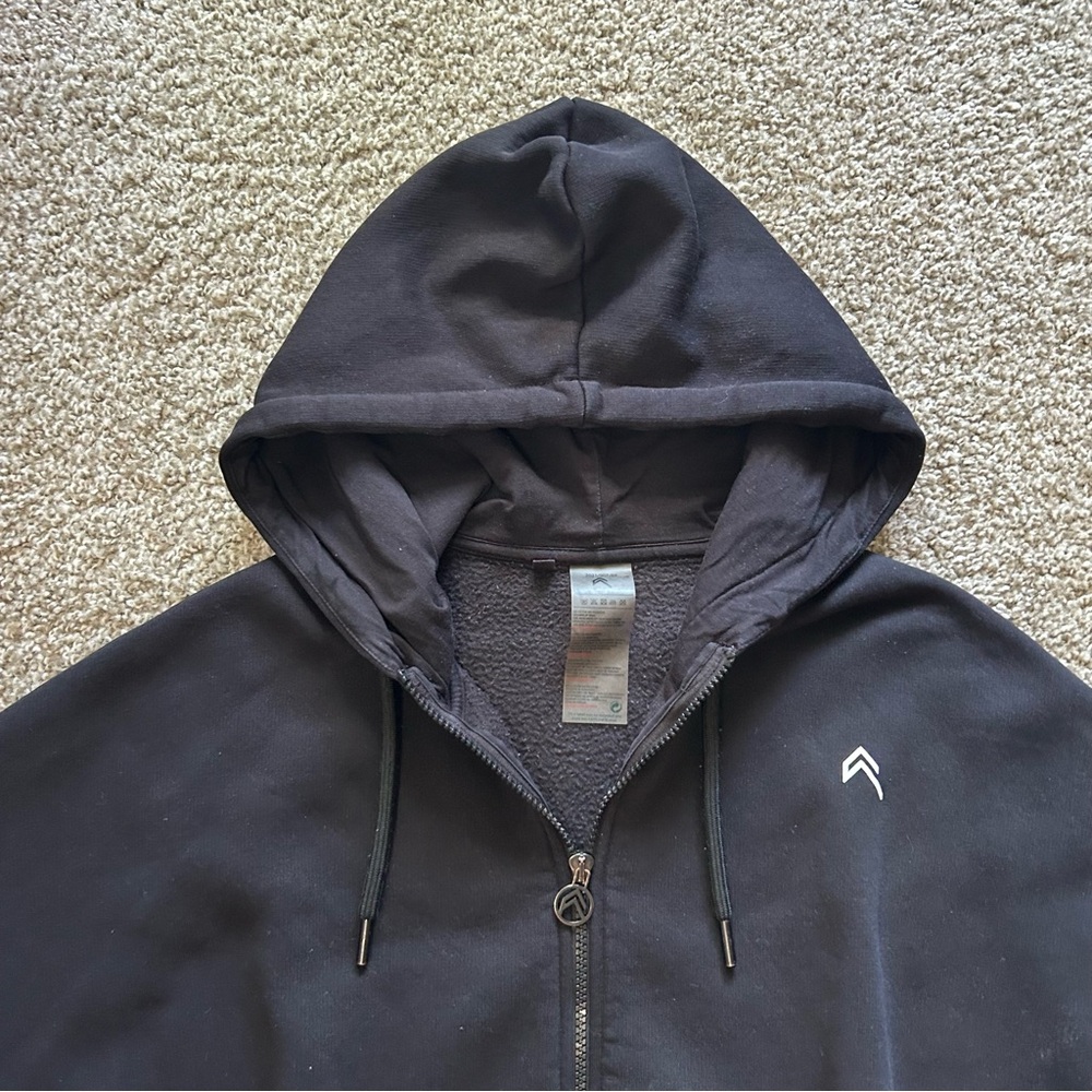 Women’s Oner Active Black Cropped Hoodie - Picture 4 of 10